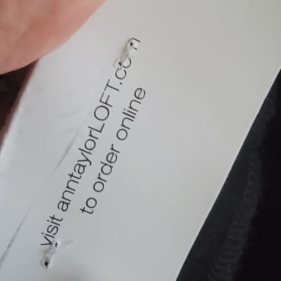 LOFT Black Suede Marisa Cotton Mod Rise bootleg  pants.. size 6 - Picture 7 of 7